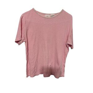 Bentley Ribbed Knit Top Pink S/S Classic Womans M